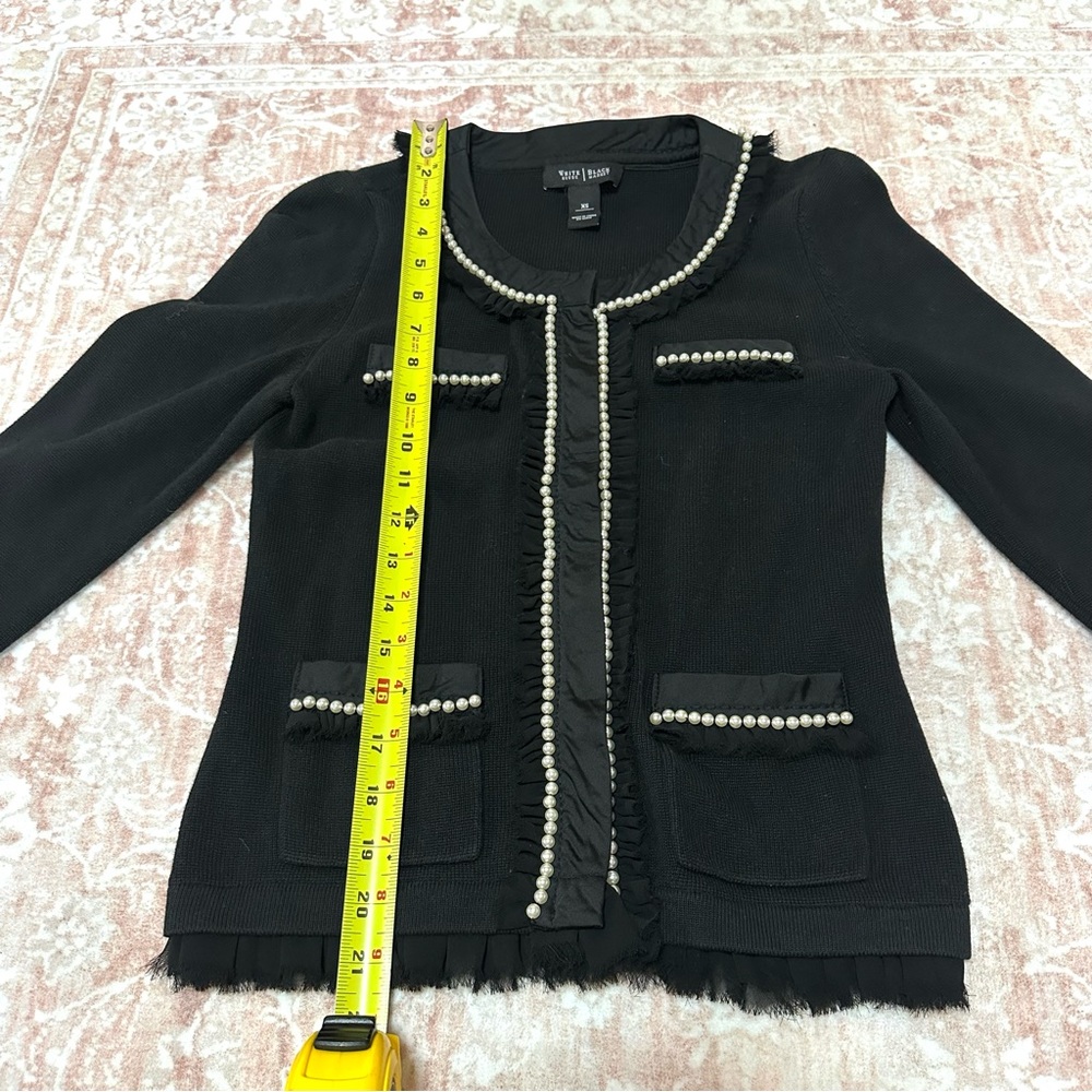 WHBM Pearl Embellished Knit Cardigan Jacket - Picture 9 of 12